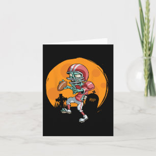 Fun Football Zombie Player Halloween Football Spor Card