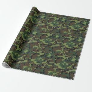 Fun Four Colour Woodland Camouflage Wrapping Paper