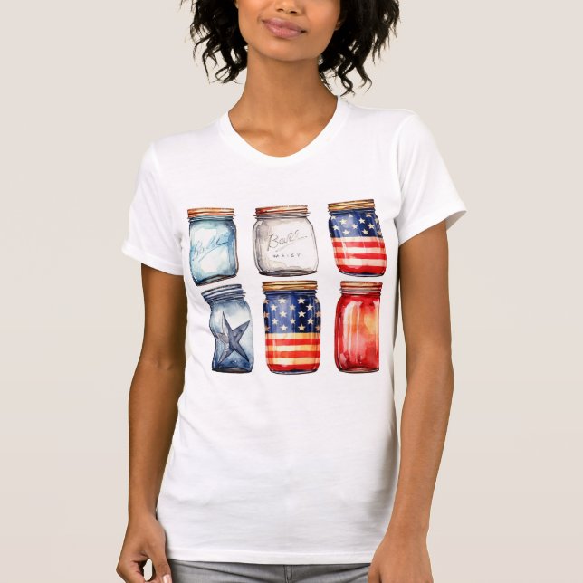Fun Fourth of July Patriotic T-Shirt (Front)