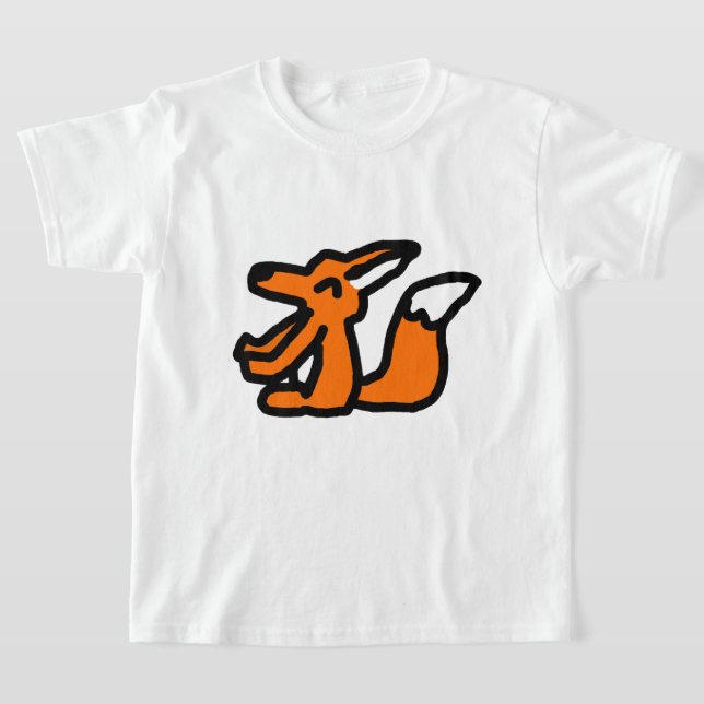 Fun Fox Drawing T-Shirt (Laydown)