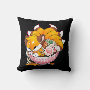 Fun Fox Ramen Japanese Noodles Cute Kawaii Anime G Cushion