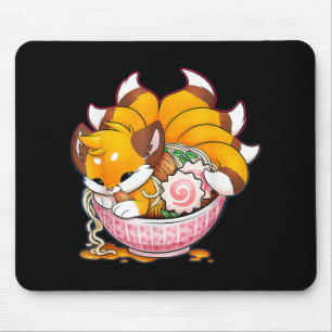 Fun Fox Ramen Japanese Noodles Cute Kawaii Anime G Mouse Pad
