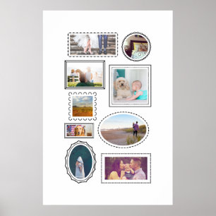 Fun Frames Nine Photo Custom Art Print