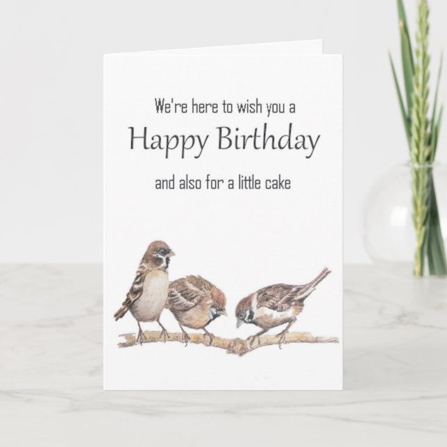 Fun From Group Birthday Sparrows Card (Front)