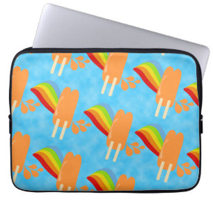 Fun Frozen Treat Orange Pop Retro Rainbow Laptop Sleeve
