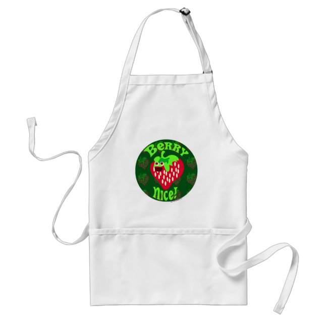 Fun Fruit Pun Strawberry Berry Nice Design Standard Apron (Front)