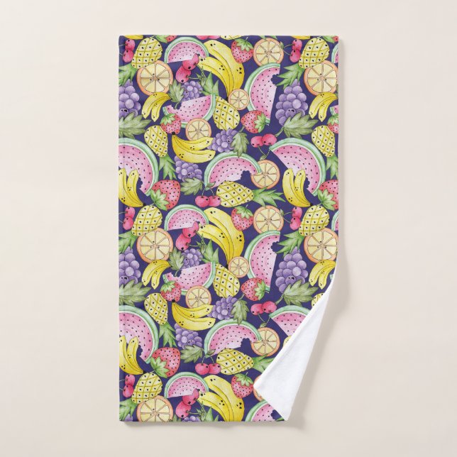 Fun Fruits Line Hand Towel (Hand Towel)