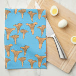 Fun Fungi Chanterelle Mushrooms Pattern Tea Towel<br><div class="desc">Hope you like this design. Add your own text or change the colours. Check my shop for more matching items like bath towels,  blankets,  pillows,  stickers,  mugs,  cards,  tissue paper as well as other patterns. 
Thanks for shopping with me! if you'd like something custom let me know!</div>