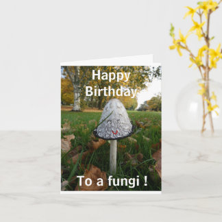 Fun Fungi Happy Birthday Card - customizable