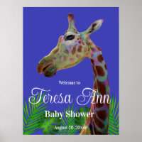 Fun funky colourful Giraffe Baby Shower  Foam Boar