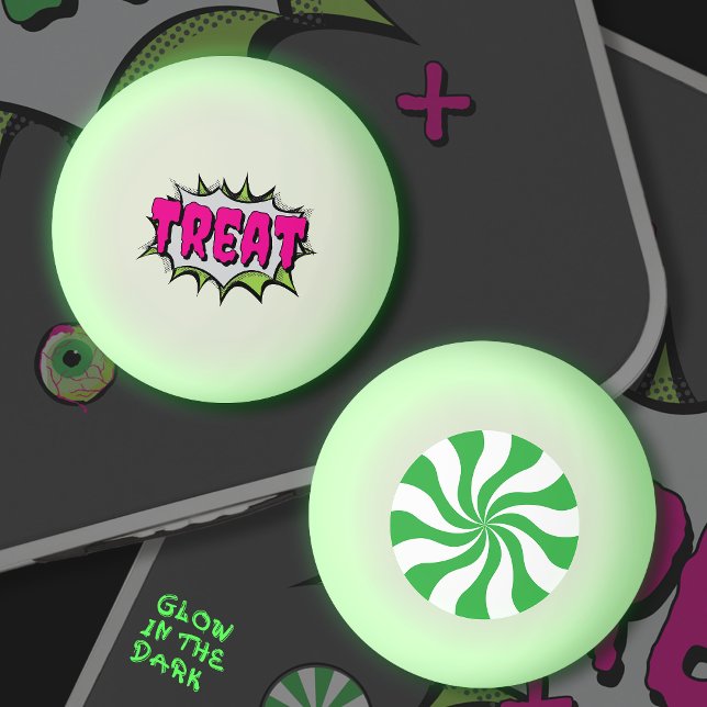 Fun Funky Peppermint Candy ‘Treat’ Customisable  Ping Pong Ball (Creator Uploaded)