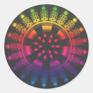 Fun Funky Psychedelic Circular Burst Sticker