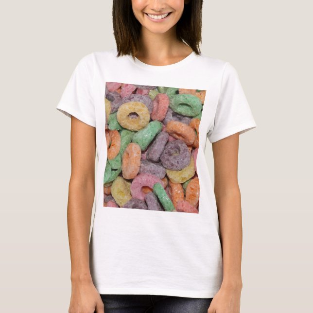Fun Funny Cereal Food Pattern T-Shirt (Front)