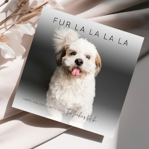 Fun Fur La La La Photo Christmas Holiday Card