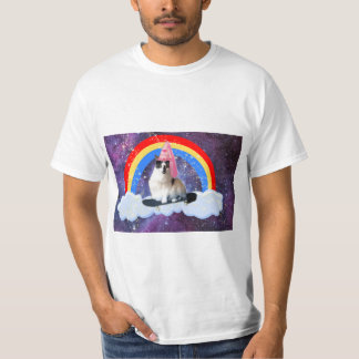 Fun Galaxy Rainbow Princess Skateboard Shirt Mens