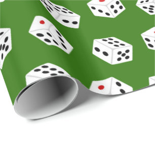 Fun Gambling Dice pattern party wrapping paper