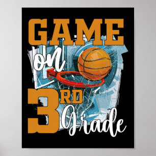 Fun Game On 3rd Grade Basketball Back To School Gi Poster