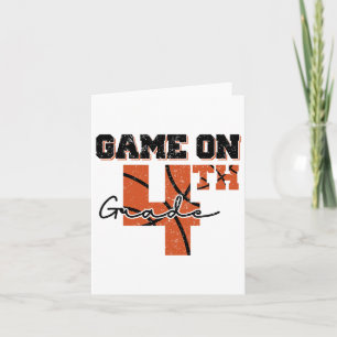 Fun Game On 4th Grade Sketll First Day Of School B Card