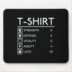 Fun Gamer Fantasy Level Up Rpg Game Teeshirt Mouse Pad