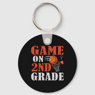 Fun Games On 2nd Grade Basketball Back To School F Key Ring