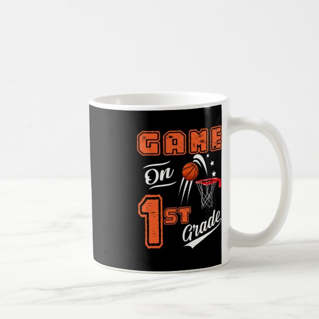 Fun Games On First Grade Basketball First Day Of S Coffee Mug (Right)