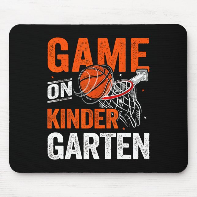 Fun Games On Kindergarten Basketball First Day Of  Mouse Pad (Front)