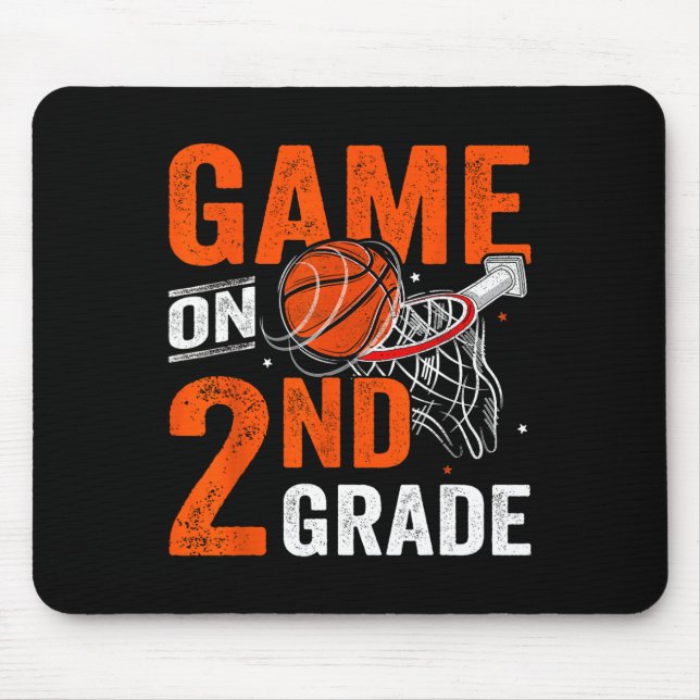 Fun Games On Second Grade Basketball First Day Of  Mouse Pad (Front)