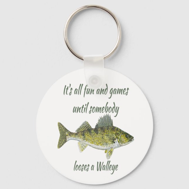 Fun & Games til Somebody Looses A Walleye Key Ring (Front)