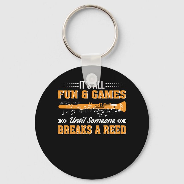 Fun Games Until Clarinet Marching Band Key Ring (Front)
