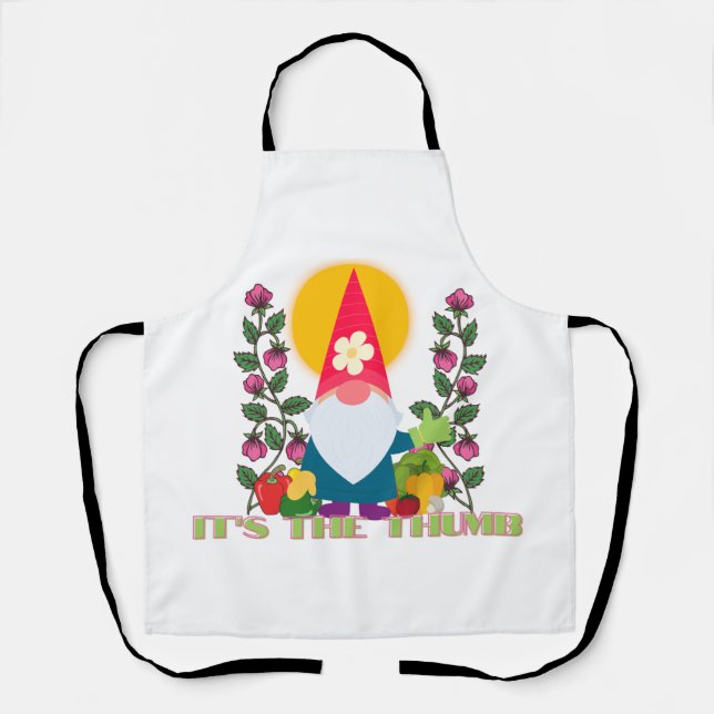 Fun Garden Gnome Apron (Front)