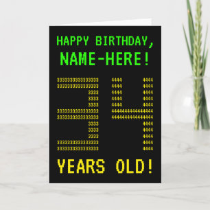 Fun, Geeky, Nerdy "34 YEARS OLD!" Birthday Card
