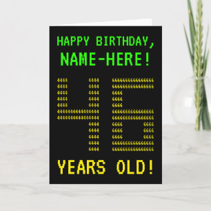 Fun, Geeky, Nerdy "46 YEARS OLD!" Birthday Card