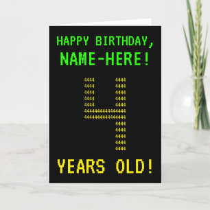 Fun, Geeky, Nerdy "4 YEARS OLD!" Birthday Card