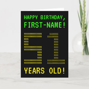 Fun, Geeky, Nerdy "51 YEARS OLD!" Birthday Card