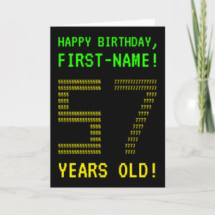 Fun, Geeky, Nerdy "57 YEARS OLD!" Birthday Card