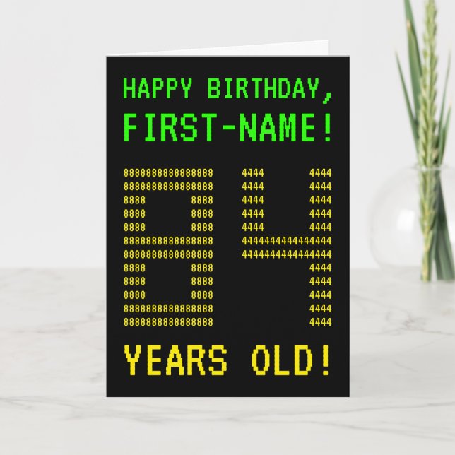 Fun, Geeky, Nerdy "84 YEARS OLD!" Birthday Card (Front)
