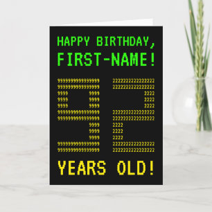 Fun, Geeky, Nerdy "92 YEARS OLD!" Birthday Card