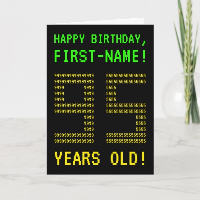 Fun, Geeky, Nerdy "95 YEARS OLD!" Birthday Card (Front)