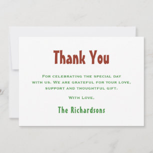 Fun Gender Neutral 3rd Birthday Three Rex Dinosaur Thank You Card