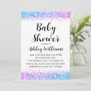 Fun Gender Reveal Sprinkle Baby Shower Invitations