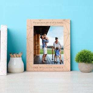 Fun Geometric Family Name & Quote Etched Frames