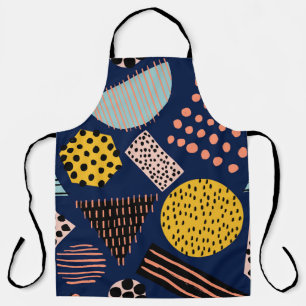 Fun Geometry: Abstract Multicolor Pattern Apron