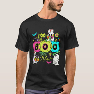 Fun Ghost Nurse Halloween Boo-Boo Crew Spooky Scru T-Shirt