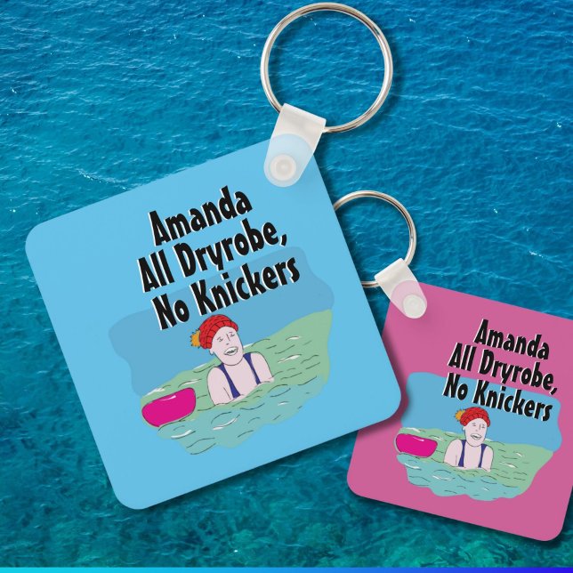 Fun gift for swimming friend outdoor swimmers key ring (Creator Uploaded)