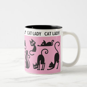 Fun Gift! Perfect Cat Lady  Two-Tone Coffee Mug