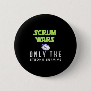 Fun Gift Scrum Wars Rugby , Adults And Kids 6 Cm Round Badge
