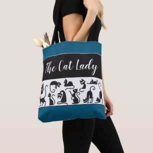 Fun Gift! The Cat Lady Whimsical Tote Bag