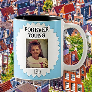 Fun Gift! Vintage Childhood Photo Two-Tone Coffe Coffee Mug