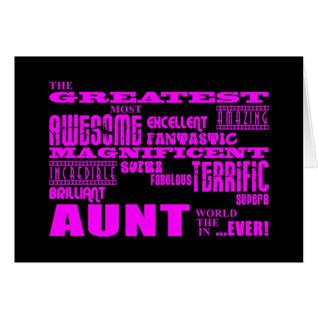 Fun Gifts for Aunts : Greatest Aunt (Front Horizontal)