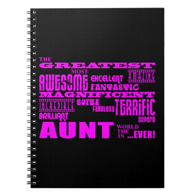 Fun Gifts for Aunts : Greatest Aunt Notebook (Front)